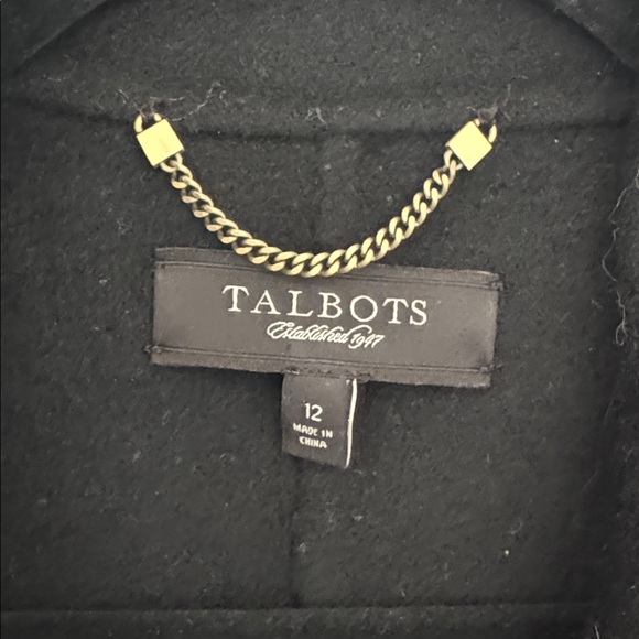 Talbots Elegant Black Trench Coat - Picture 2 of 4